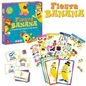 juego cooperativo y creativo para toda la familia para vestir bananas