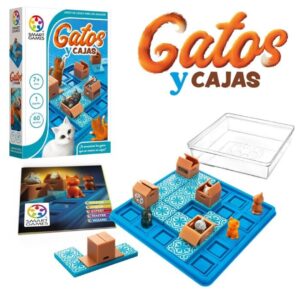 Gatos y Cajas Juego de lógica y visión espacial para 1 jugador