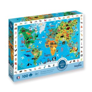 Puzzle del Mapamundi con animales