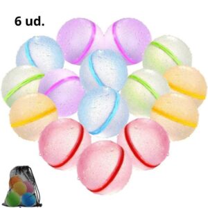 globos de agua reutilizables brillantes