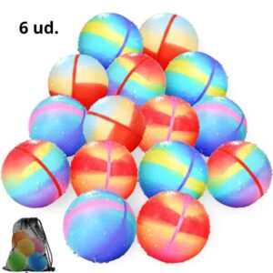 Globos de Agua Reutilizables Rainbow. Los globos de agua originales, con los que podrás divertirte hasta 1.000 veces sin generas residuos.