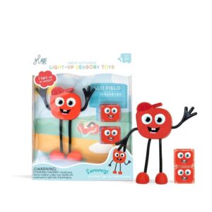 Juego luminoso de agua Sammy y dos cubos recargables en color rojo