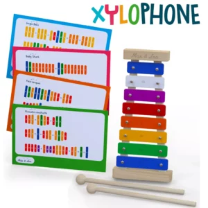 xilofono con partituras para niños